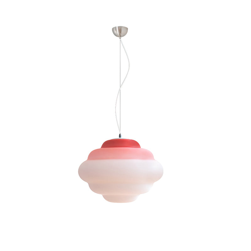 Pendant lamp with gradient and soft light diffusion - Aérola-Red-State of Style