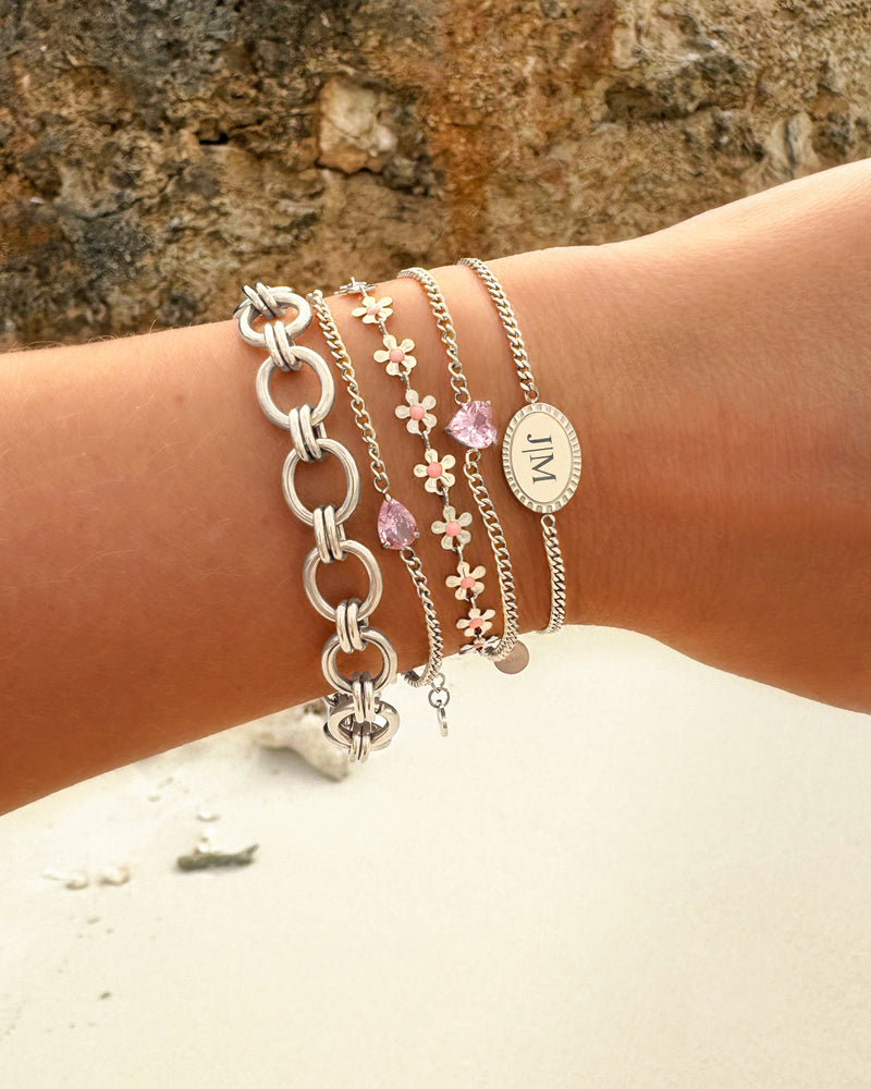 Personalised Heart Birthstone Bracelet | Custom Jewellery Gift-Gold-plated-January-State of Style
