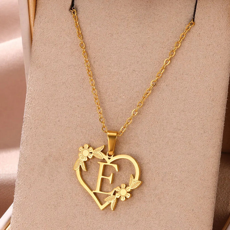 Personalised Heart Initial Necklace | Custom Jewellery-E-State of Style