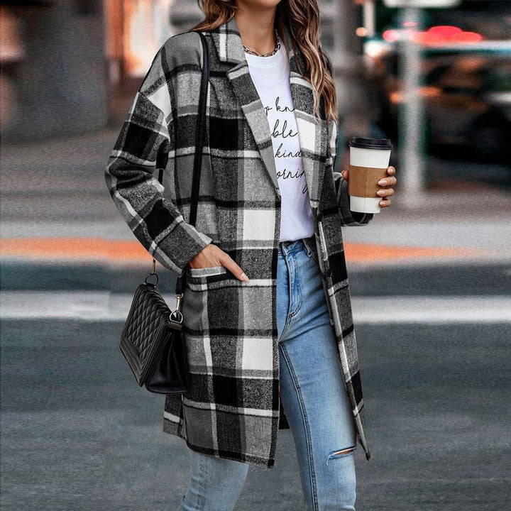 Plaid Jacket for Women | Stylish and Comfortable-Black-S-State of Style