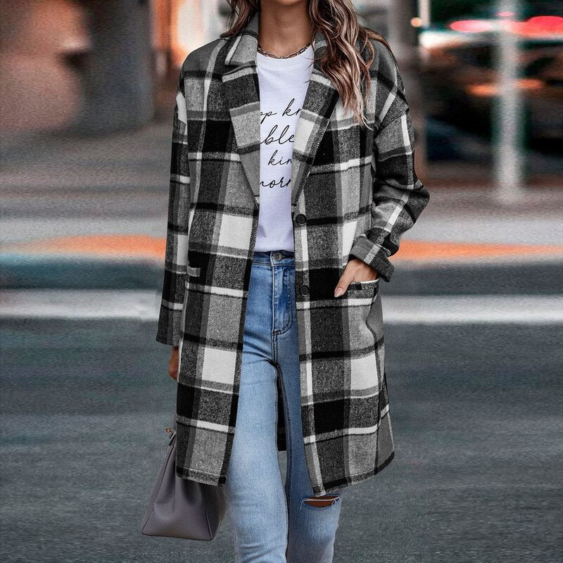 Plaid Jacket for Women | Stylish and Comfortable-Coffee-S-State of Style