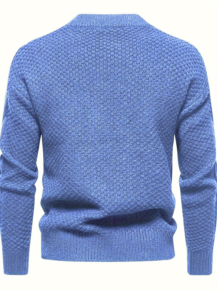 Plain Knitted Sweater for Men - Theo-Black-XS-State of Style