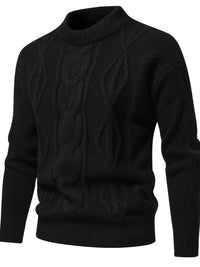 Plain Knitted Sweater for Men - Theo-Black-XS-State of Style