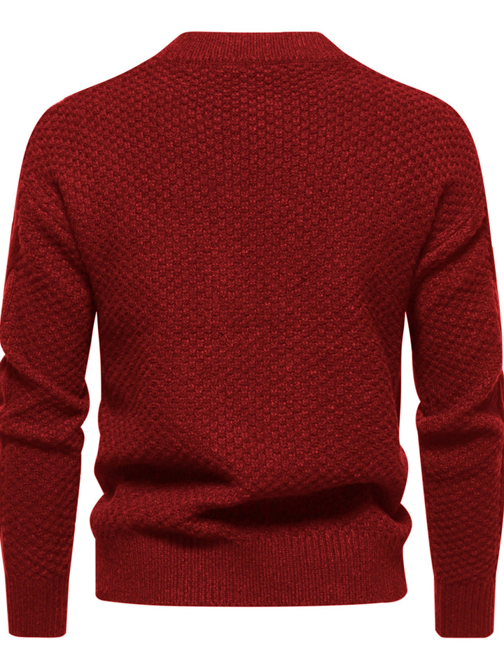 Plain Knitted Sweater for Men - Theo-Black-XS-State of Style