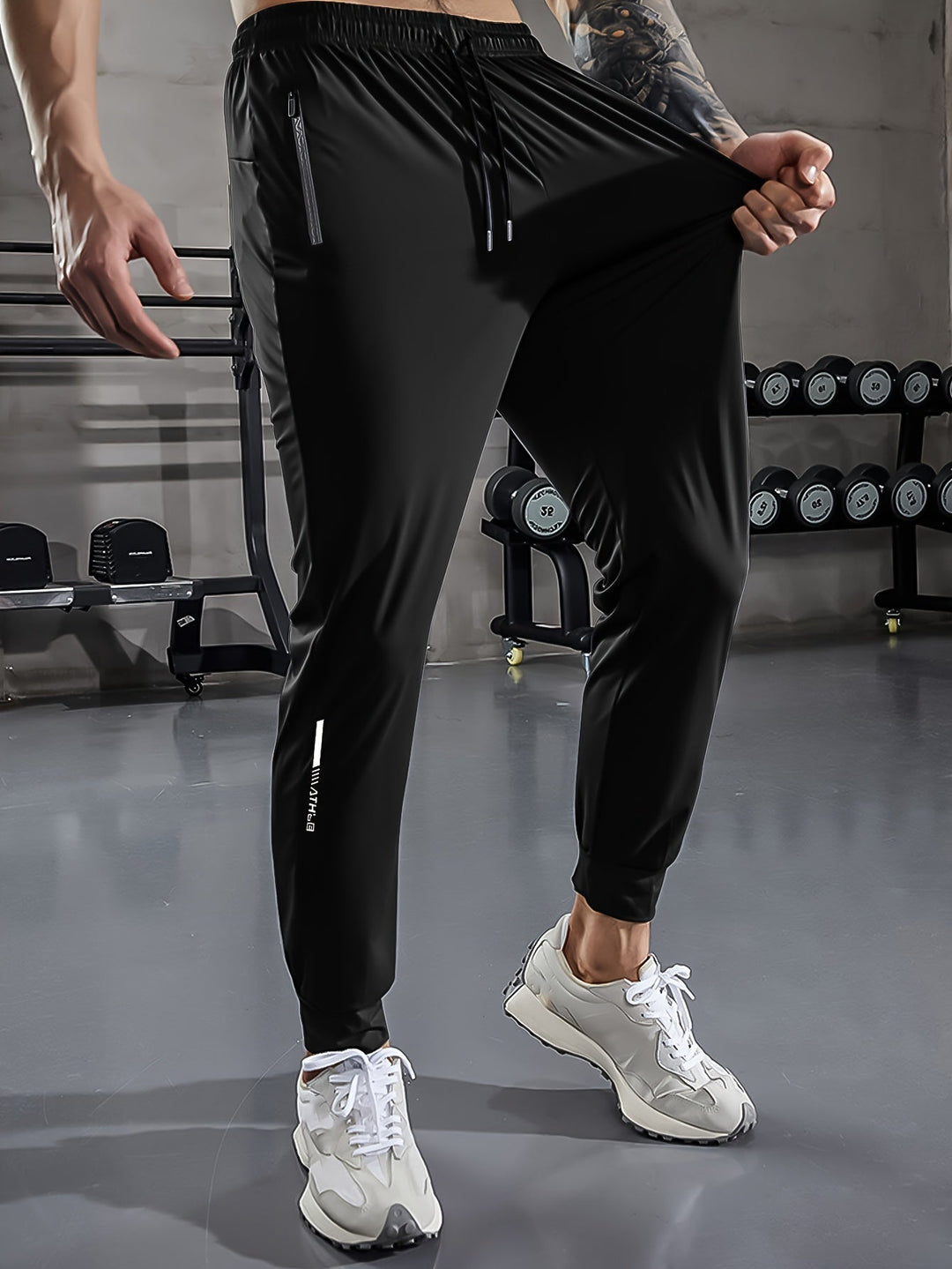 Plain Men’s Sports Pants with Pockets - Niels-Black Style 1-2XS-State of Style