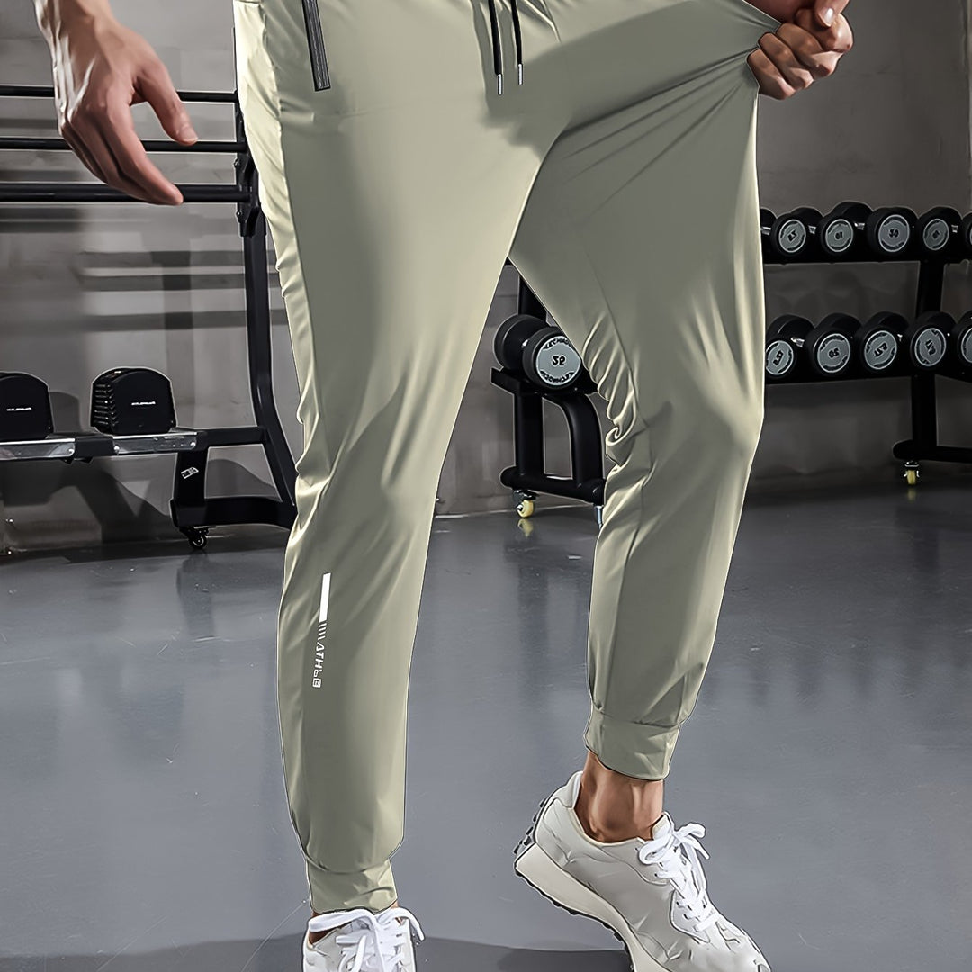 Plain Men’s Sports Pants with Pockets - Niels-Khaki Style 2-2XS-State of Style