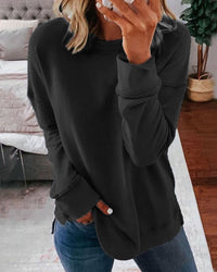 Plain Women's Sweatshirt - Serena-Black-XS-State of Style
