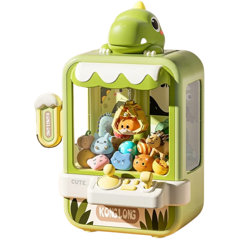 Playful Arcade Claw Machine for Kids - GripAdventure-Green Dino-S-State of Style