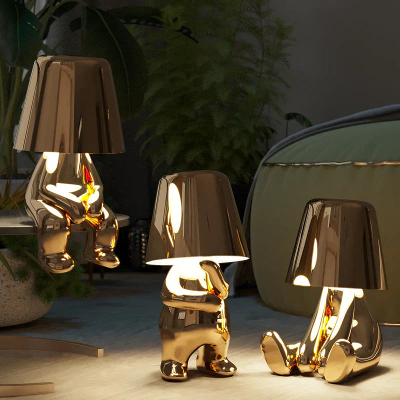 Playful Dimmable Table Lamp - LumoPals-Gold-Dreaming-State of Style
