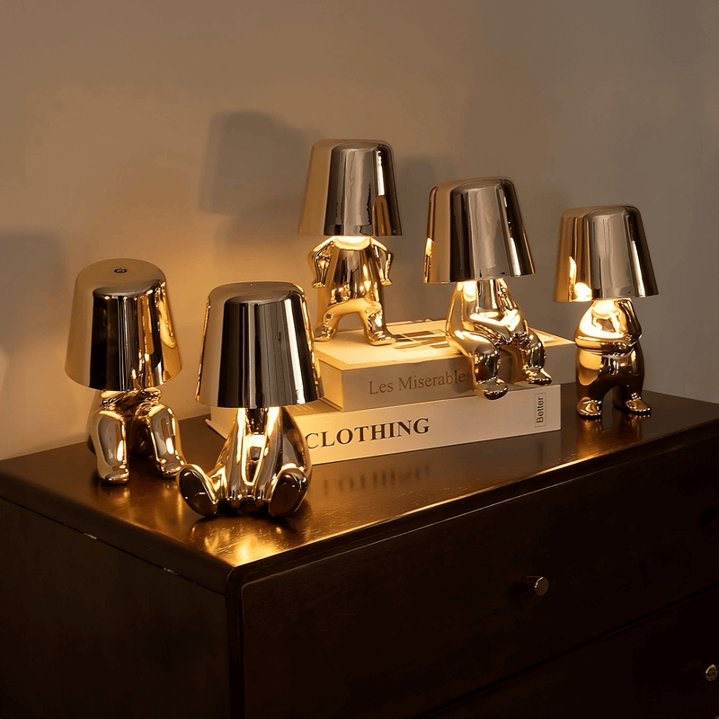 Playful Dimmable Table Lamp - LumoPals-Gold-Dreaming-State of Style