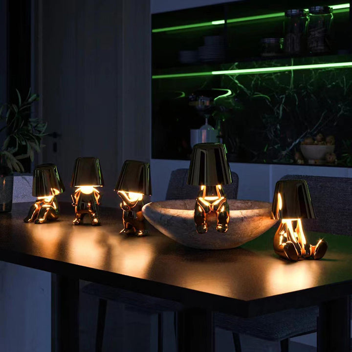 Playful Dimmable Table Lamp - LumoPals-Gold-Dreaming-State of Style