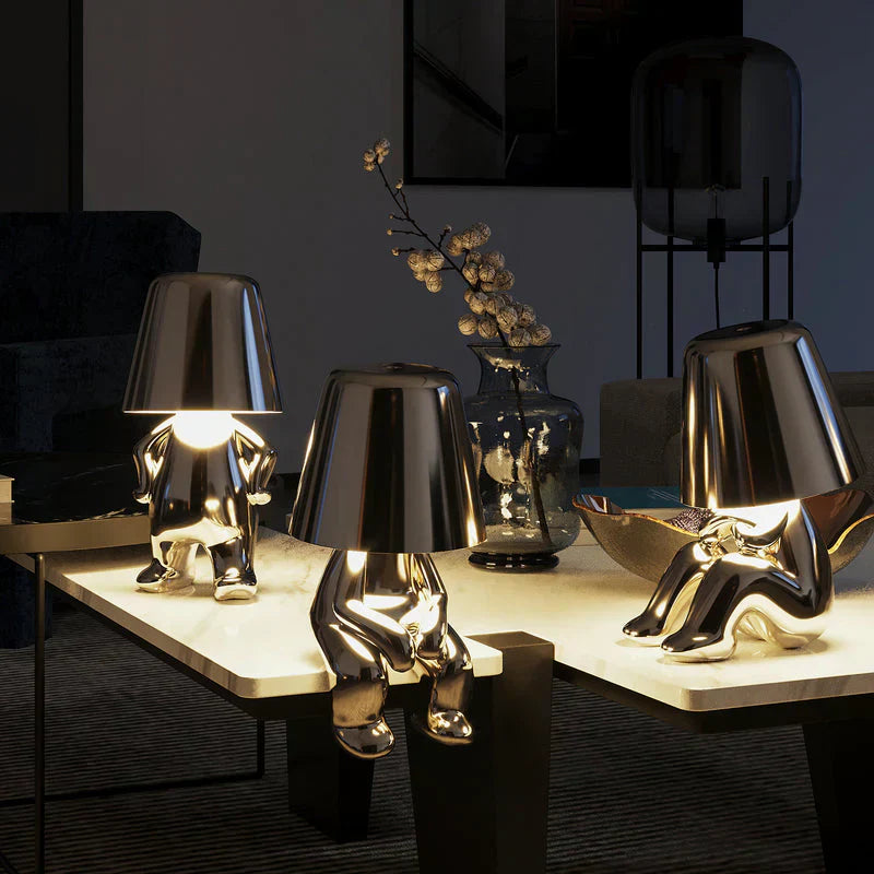 Playful Dimmable Table Lamp - LumoPals-Gold-Dreaming-State of Style