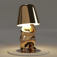 Playful Dimmable Table Lamp - LumoPals-Gold-Thinking-State of Style