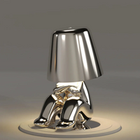 Playful Dimmable Table Lamp - LumoPals-Silver-Angry-State of Style