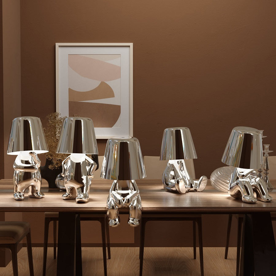 Playful Dimmable Table Lamp - LumoPals-Silver-Complete Set-State of Style