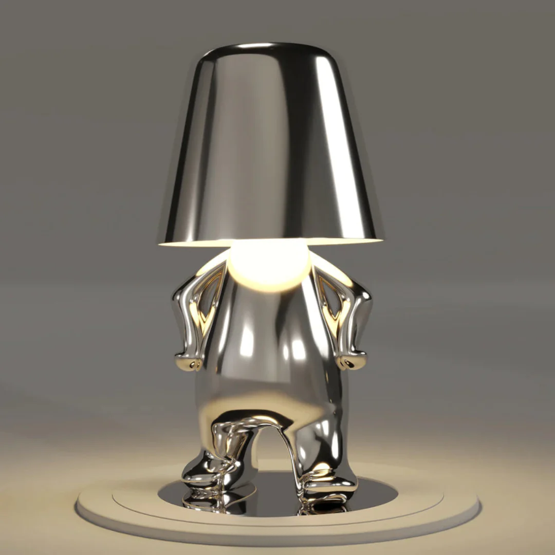 Playful Dimmable Table Lamp - LumoPals-Silver-Confident-State of Style