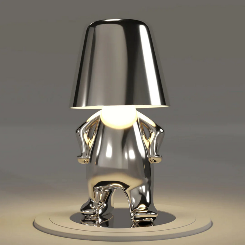 Playful Dimmable Table Lamp - LumoPals-Silver-Confident-State of Style