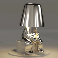 Playful Dimmable Table Lamp - LumoPals-Silver-Waiting-State of Style