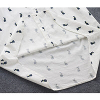 Playful shirt dress with rabbit print and lapel collar – Elina-S-State of Style