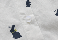 Playful shirt dress with rabbit print and lapel collar – Elina-S-State of Style