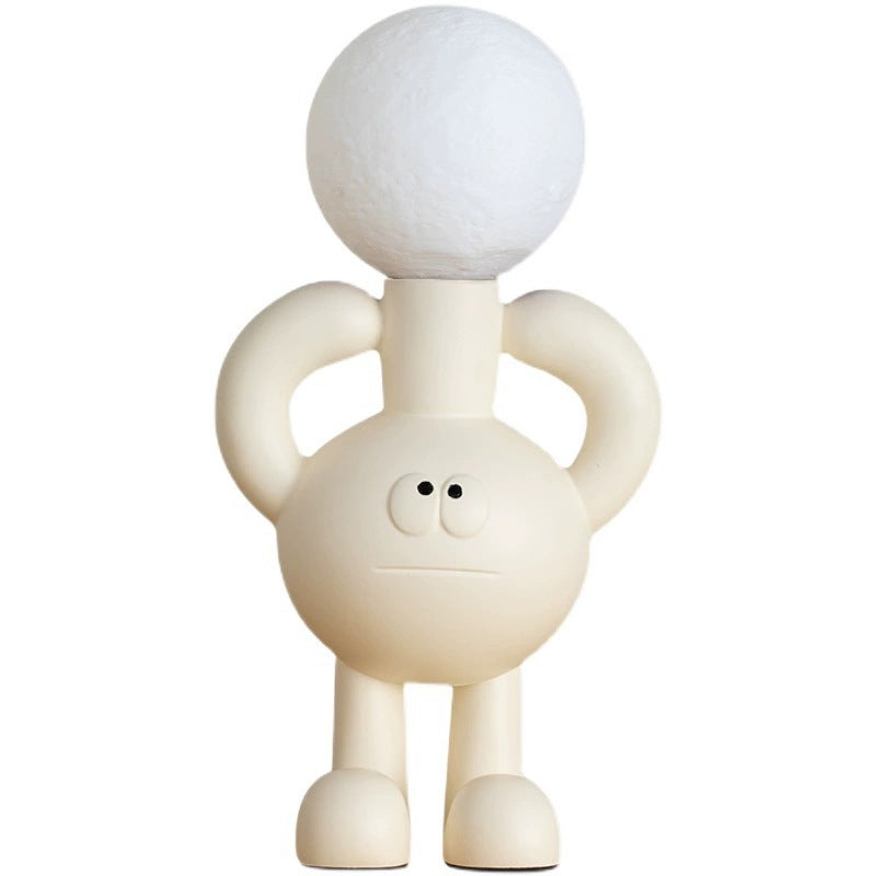 Playful Table Lamp with Glass Sphere - Glombra-White-State of Style