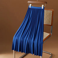 Pleated A-line skirt – Aurelia-Blue-S-State of Style