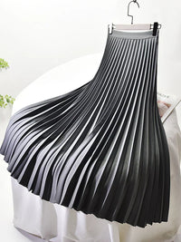 Pleated A-line skirt – Aurelia-Gray-S-State of Style