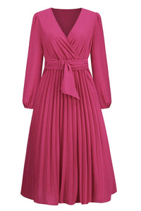 Pleated Dress For Women | Elegant & Versatile-Pink-S-State of Style