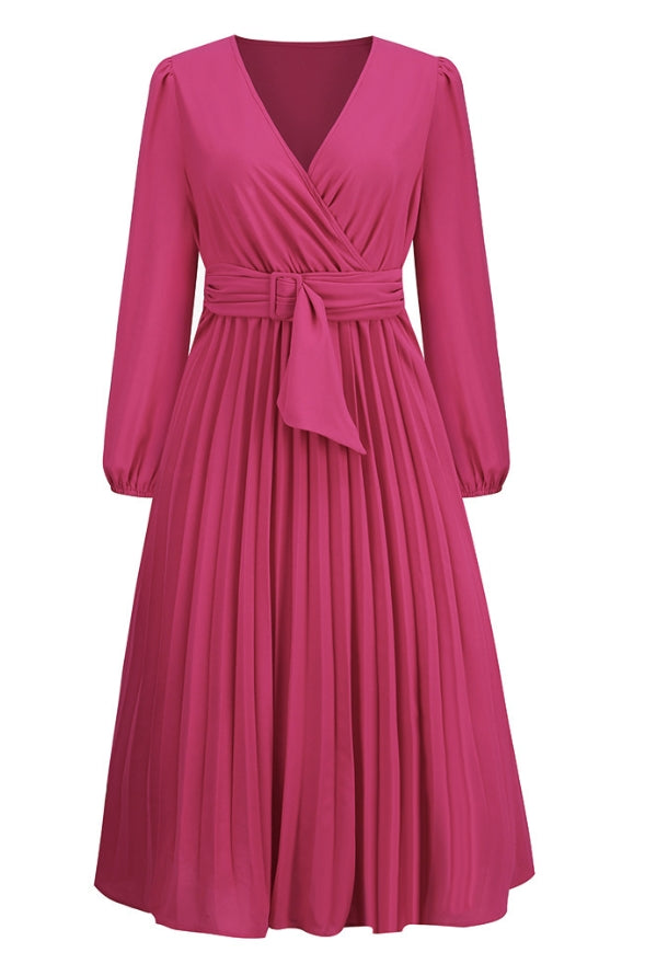 Pleated Dress For Women | Elegant & Versatile-Pink-S-State of Style
