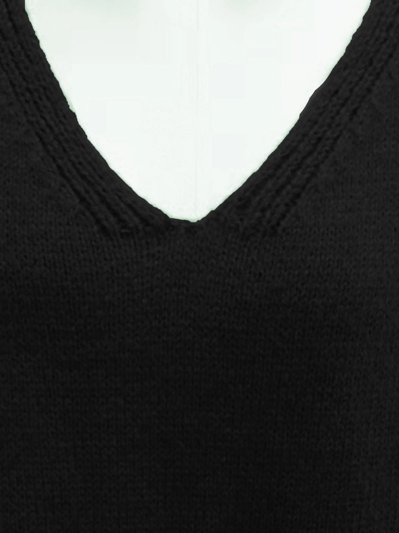 Plus Size Casual V-Neck Sweater for Curvy Women-Dark Khaki-S-State of Style
