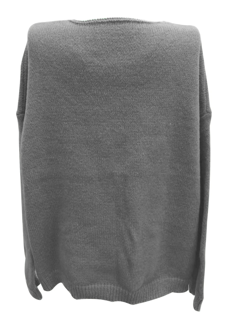 Plus Size Casual V-Neck Sweater for Curvy Women-Dark Khaki-S-State of Style