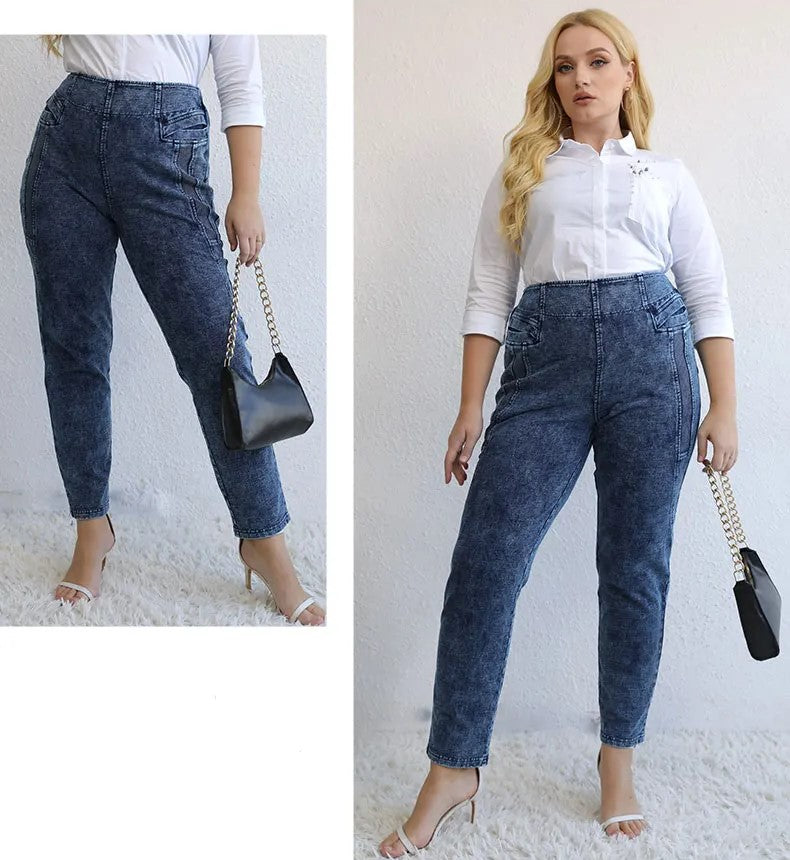Plus Size Cotton Mom Jeans – Stylish, Elegant & Comfortable-50-State of Style