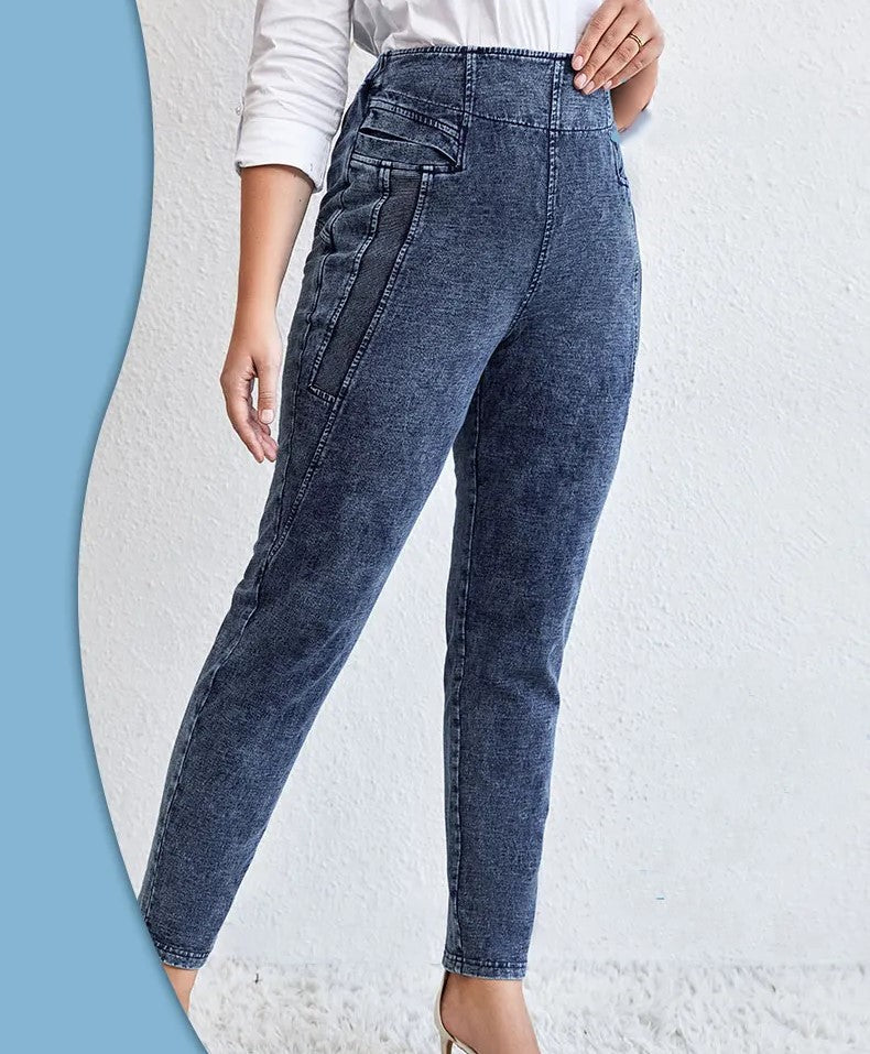 Plus Size Cotton Mom Jeans – Stylish, Elegant & Comfortable-50-State of Style