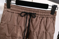 Plus Size Winter Down Cotton Pants-Brown-S-State of Style