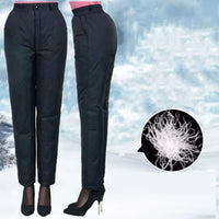Plus-Size Winter Straight Down Pants – Warm & Stylish for Cold Weather-Blue-S-State of Style