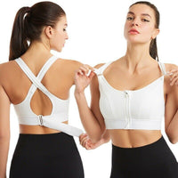 Plus Size Yoga Vest with Front Zip Closure-White-S-State of Style