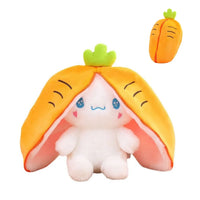 Plush Animal that Transforms into a Fruit Cuddly Toy - BerryBunny-20cm (7.9 inches 0.2kg)-Cinnamon Dog - Carrot-State of Style
