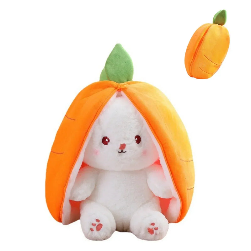 Plush Animal that Transforms into a Fruit Cuddly Toy - BerryBunny-20cm (7.9 inches 0.2kg)-Rabbit - Carrot-State of Style