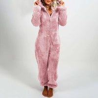 Plush Comfy Onesie for Women - Harper-Light Pink-S-State of Style