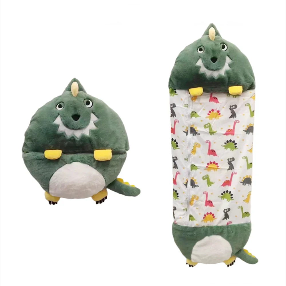 Plush Playmate and Sleeping Bag in One - SnoozeBuddy-Brown Tiger-Small(135×50cm)-State of Style