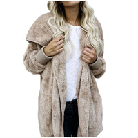 Plush Velvet Plus Size Winter Coat – Luxurious & Warm-Beige-XL-State of Style