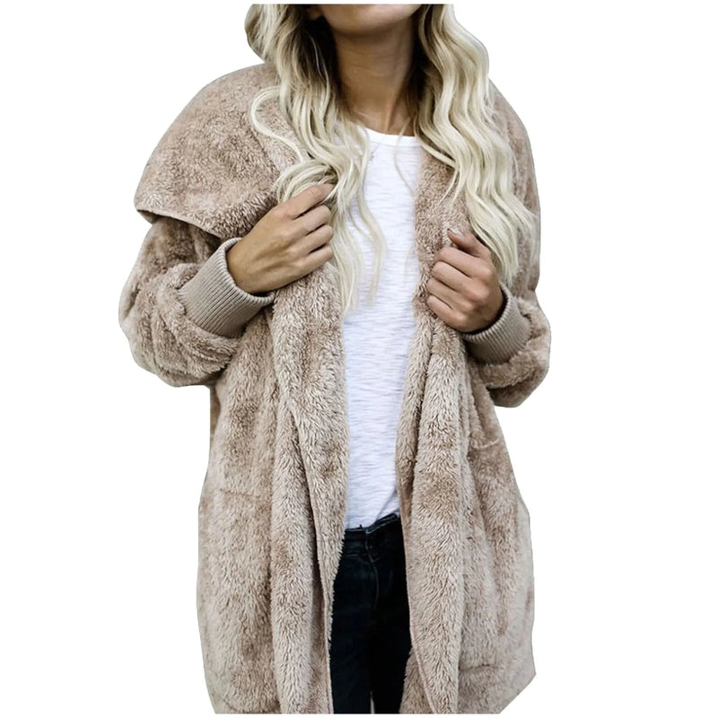 Plush Velvet Plus Size Winter Coat – Luxurious & Warm-Beige-XL-State of Style