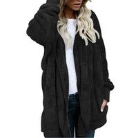 Plush Velvet Plus Size Winter Coat – Luxurious & Warm-Black-XL-State of Style