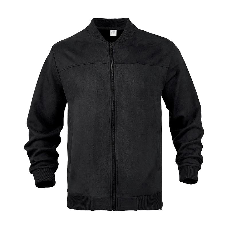 Light men's transitional jacket in suede look with stand-up collar – Damian