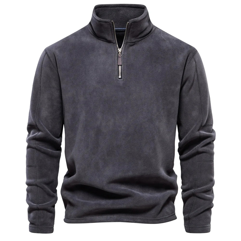 Polar Fleece Sweater - Lars-Dark Grey-S-State of Style