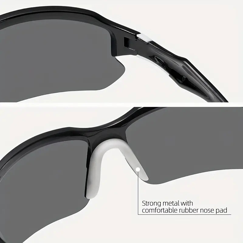 Polarised Sports Sunglasses - AdventureVision-Black - White-State of Style