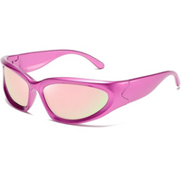 Polarised Sports Sunglasses - SwiftWrap-Pink-State of Style