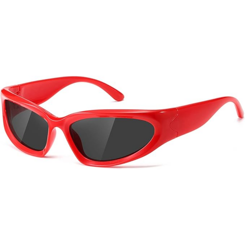 Polarised Sports Sunglasses - SwiftWrap-Red-Grey-State of Style