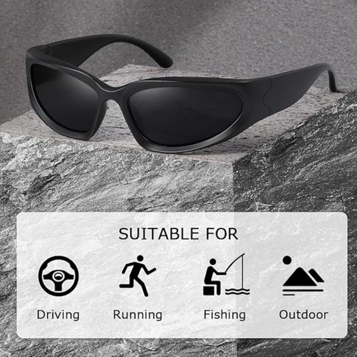 Polarised Sports Sunglasses - SwiftWrap-White-State of Style