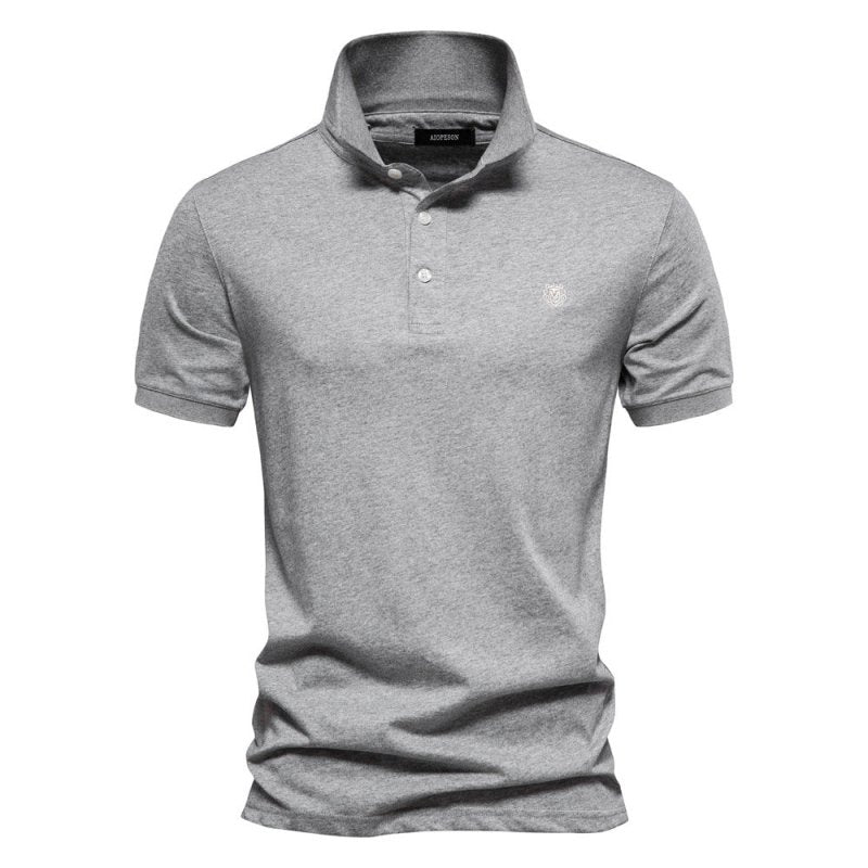 Polo Shirt - Logan-Light Grey-S-State of Style